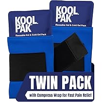 Koolpak 2 x Deluxe Hot and Cold Gel Packs 29x12cm Reusable with
